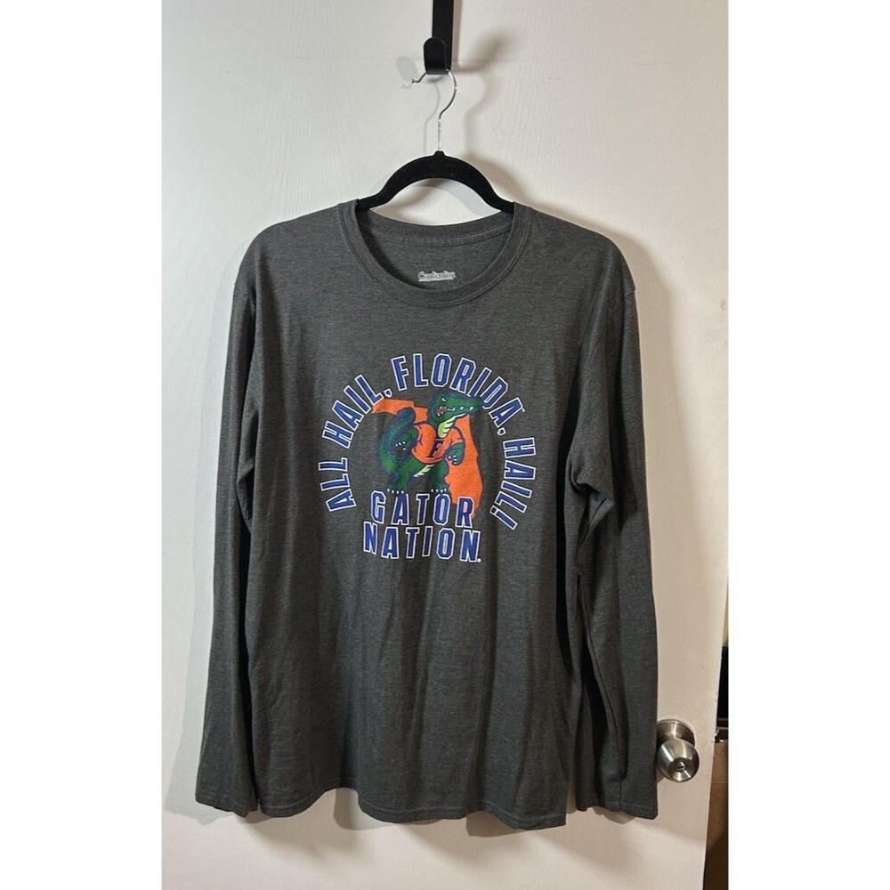 UF Florida Gators Gator Nation Long Sleeve Graphic Shirt Gray L